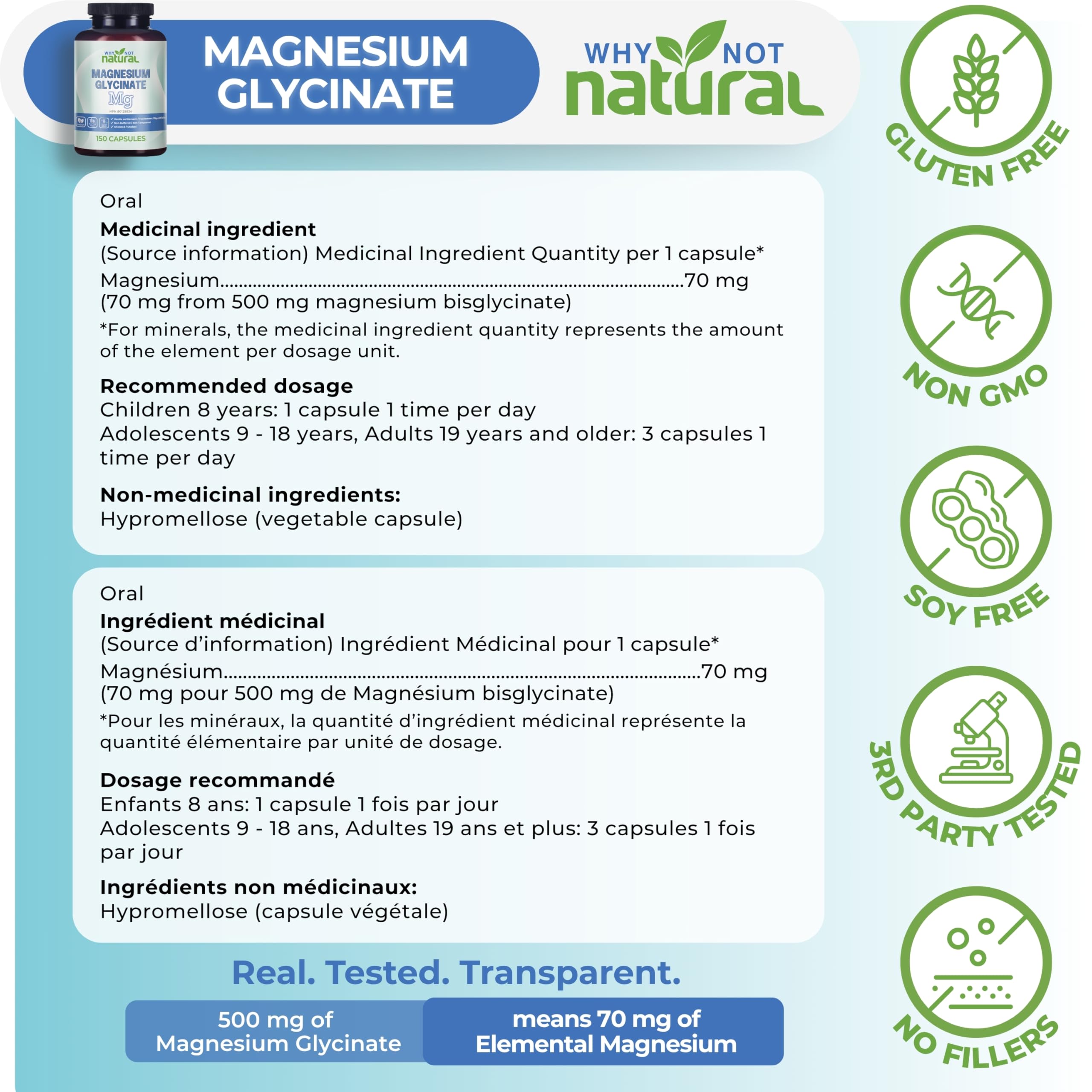 Magnesium Glycinate Capsules Supplement - Vegan, No Filler - Supports Sleep and Relaxation 🍁 All In One Marketplace Canada