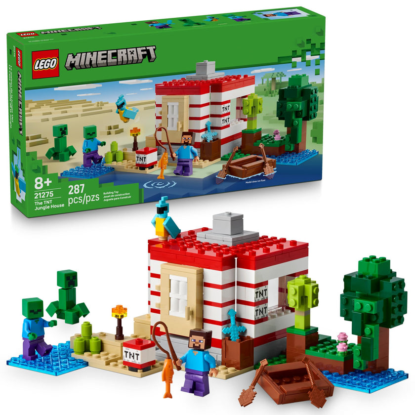 LEGO Minecraft The TNT Jungle House Kids Toy for Pretend Play - Collectible Minecraft Toy - Building Set for Boys and Girls 8+ - Gift Idea for Birthdays and Video Game Fans - 21275 🍁 All In One Marketplace Canada