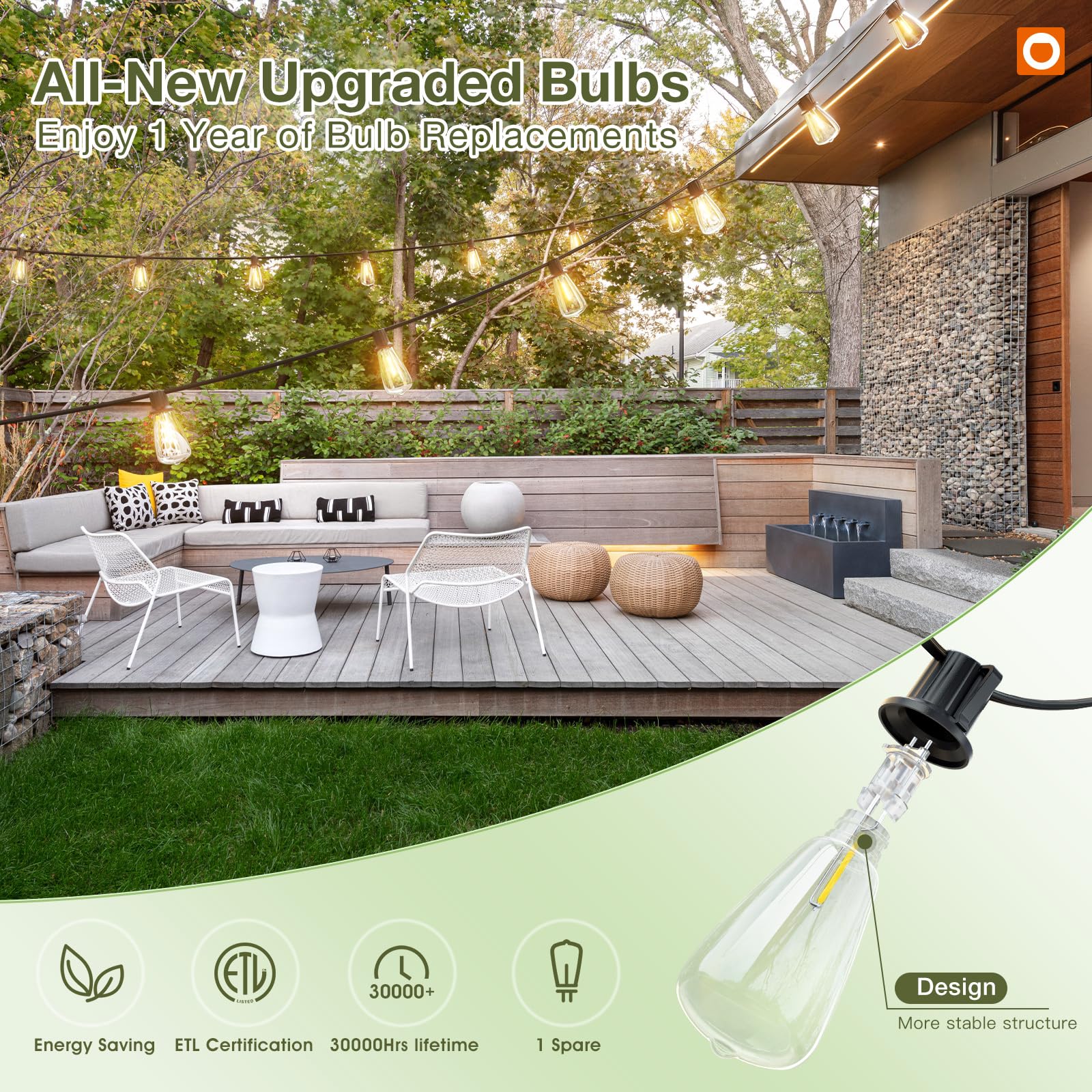addlon 42FT(36+6) Solar Lights Outdoor Waterproof, String Lights Outdoor Solar power with Remote & USB Port 12+1 LED Shatterproof Bulbs 3 Light Modes,Dimmable &Timable Solar Light for Camping Backyard 🍁 All In One Marketplace Canada