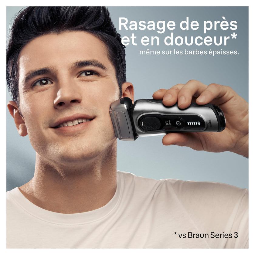Braun Series 8 Electric Shaver for Men with Precision Long Hair Trimmer, Wet and Dry Electric Razor with Charging Stand and Travel Case, 8517s Galvano Silver 🍁 All In One Marketplace Canada