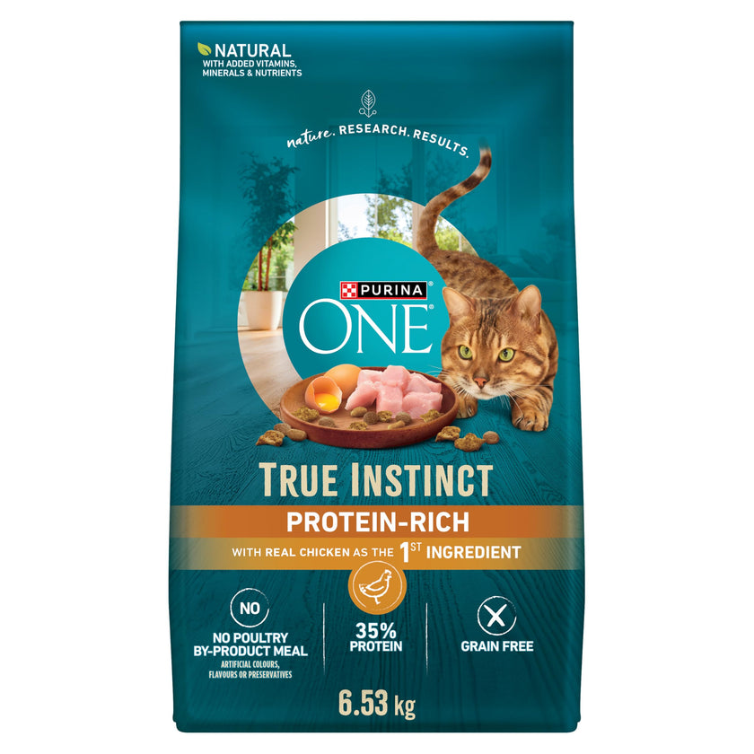 Purina ONE True Instinct Grain Free Dry Cat Food, High Protein Chicken - 6.53 kg Bag 🍁 All In One Marketplace Canada
