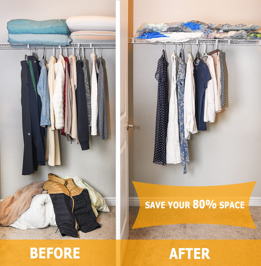 Vacuum Storage Bags 7 Jumbo, Space Saver Sealer Bags,Plastic Packaging Bags,Compression Bags for Clothes, Pillows, Comforters, Blankets, Bedding 🍁 All In One Marketplace Canada