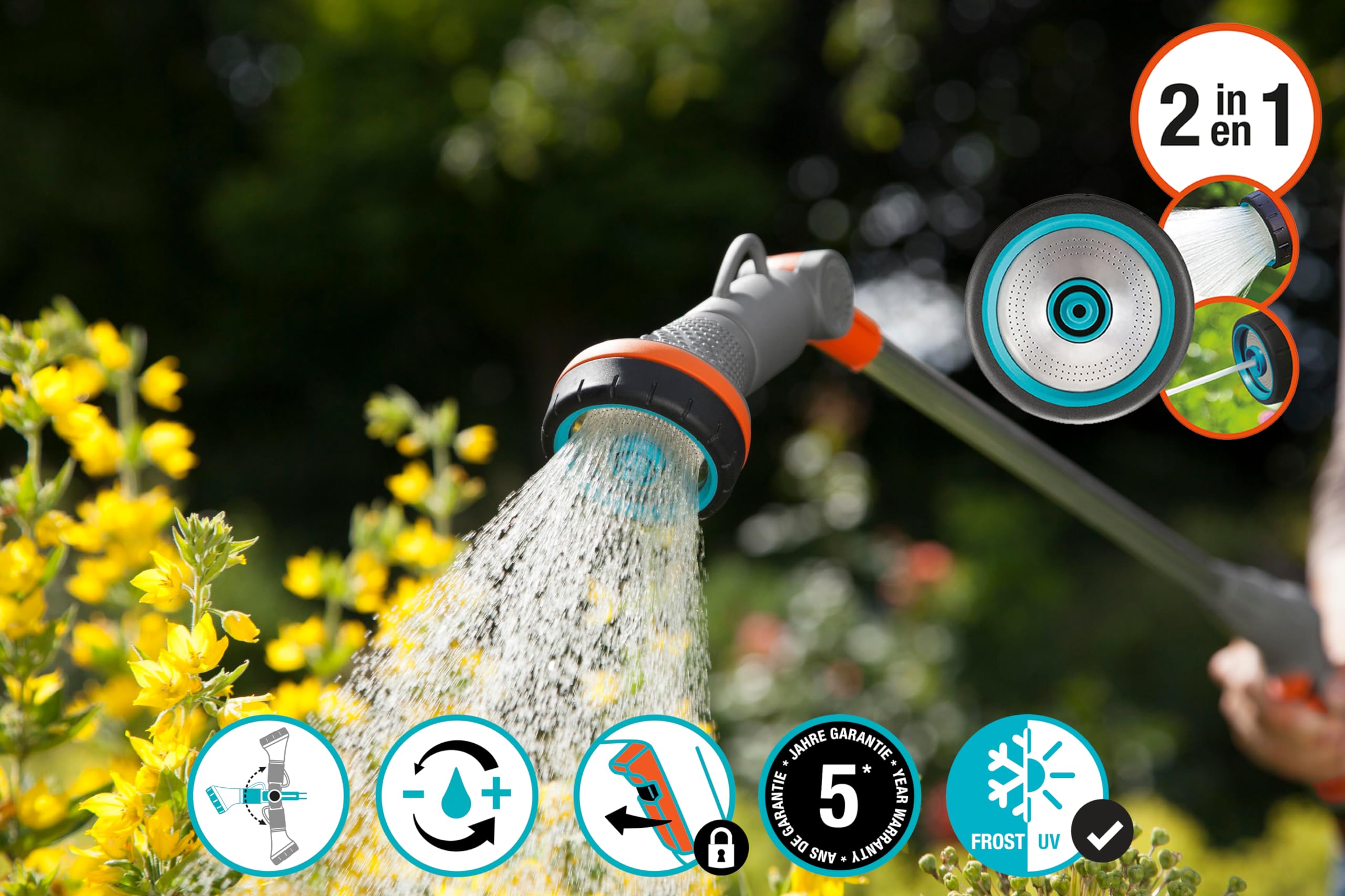 Gardena 6334-FP Frost-Proof Hanging Basket Spray Wand (36