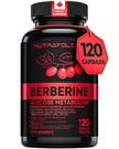 Nutratology® Berberine Supplement | Canadian-Made | Max Potency 500MG Per Capsule - Supports Glucose Metabolism & Healthy Blood Sugar Levels Through Efficient Metabolism Of Sugar & Fats - 120 Capsules 🍁 All In One Marketplace Canada