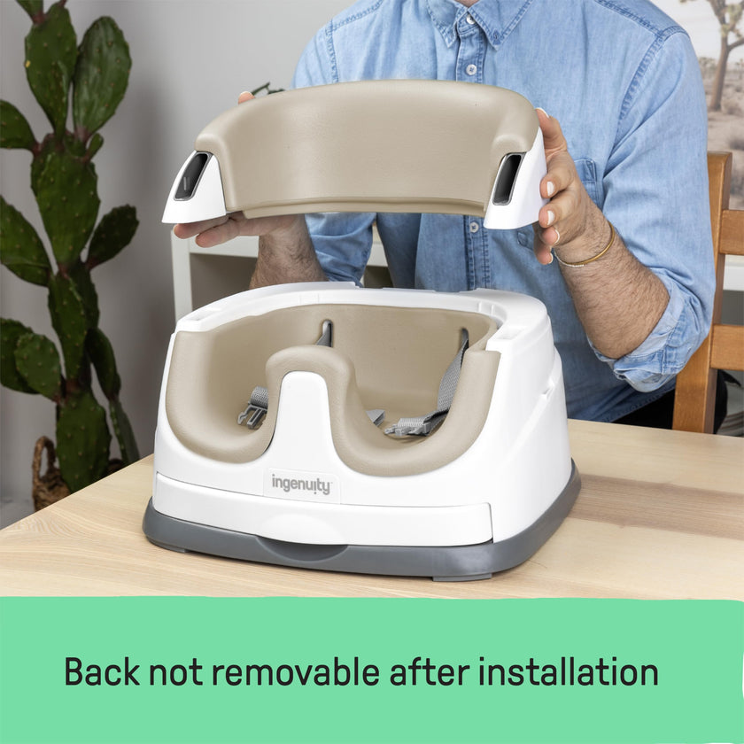 Ingenuity Baby Base 2-in-1 Booster Feeding and Floor Seat with Self-Storing Tray - Cashmere 🍁 All In One Marketplace Canada