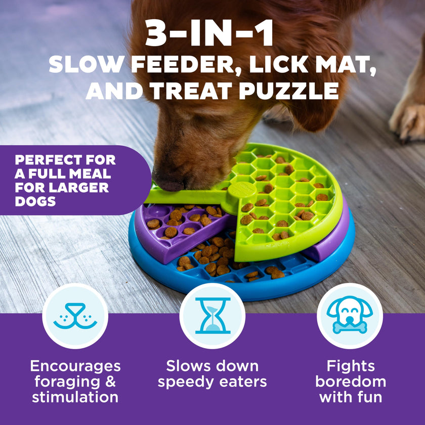 Outward Hound Nina Ottosson Lickin’ Layers 3-in-1 Dog Toy Treat Puzzle, 10