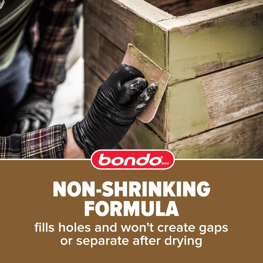 Bondo Wood Filler 12 oz with Hardener 0.5 oz, Repairs Chips and Cracks in Wood, Sandable, Paintable, and Stainable 🍁 All In One Marketplace Canada