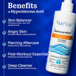 BioForce 1 Liter Hypochlorous Acid Spray Refill For Face & body - Acne-Prone Skin & Eczema, Piercing aftercare, Tattoo Aftercare, Made in Canada, All-in-One Gentle facial Cleanser & Toner, pH Balanced, Hypoallergenic & Non-comedogenic by NueVue (33.8 fl o