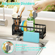 HapiRm Sponge Holder for Kitchen Sink - Self-draining Sink Caddy Organizer with Brush and Dishcloth Holders, Stainless Steel Kitchen Sink Organizers and Storage for Countertop 🍁 All In One Marketplace Canada