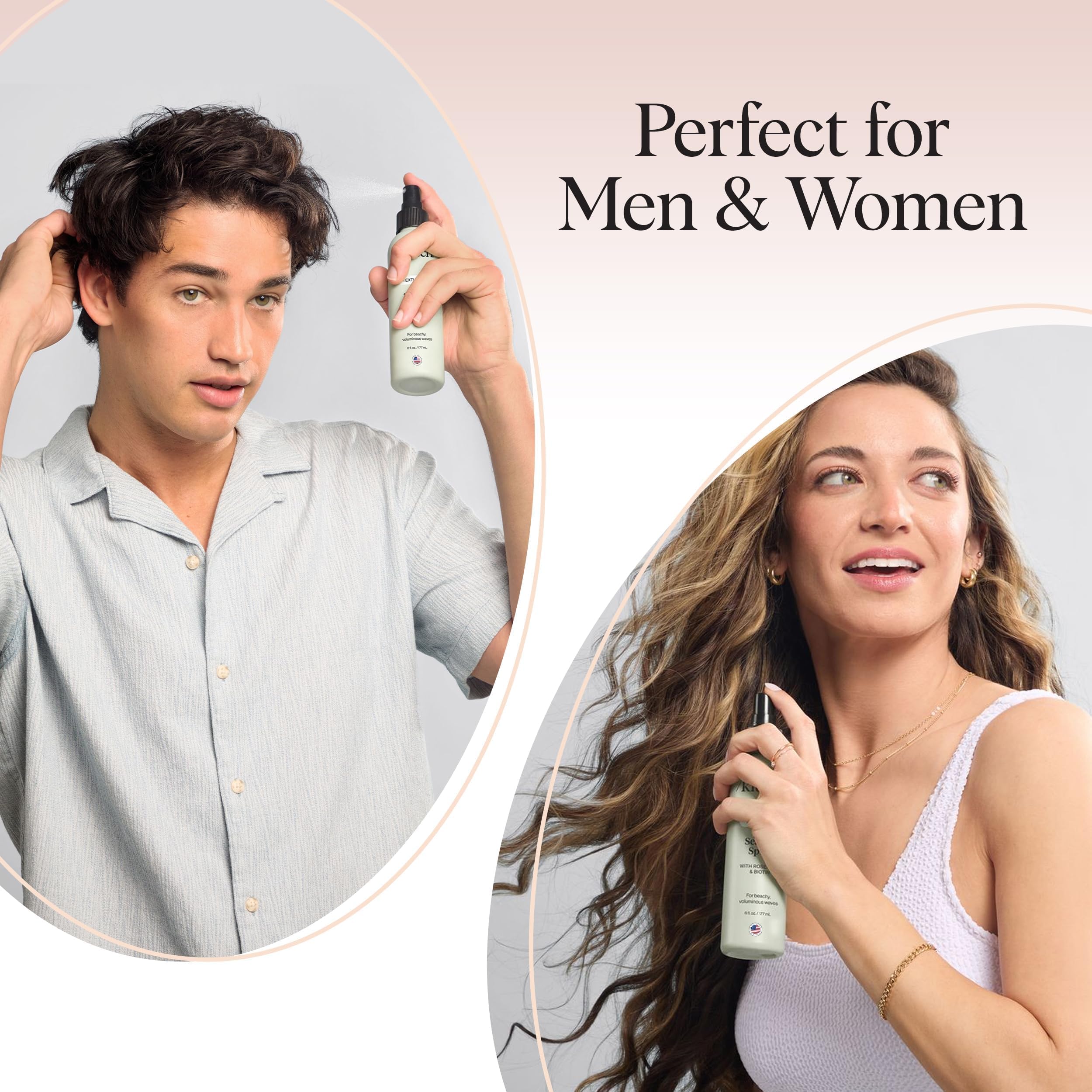 Kitsch Sea Salt Spray for Men and Women | Hair Spray with Rosemary, Biotin, Magnesium – Hair Texturizer for Natural Curls and Beach Waves, 177 mL 🍁 All In One Marketplace Canada