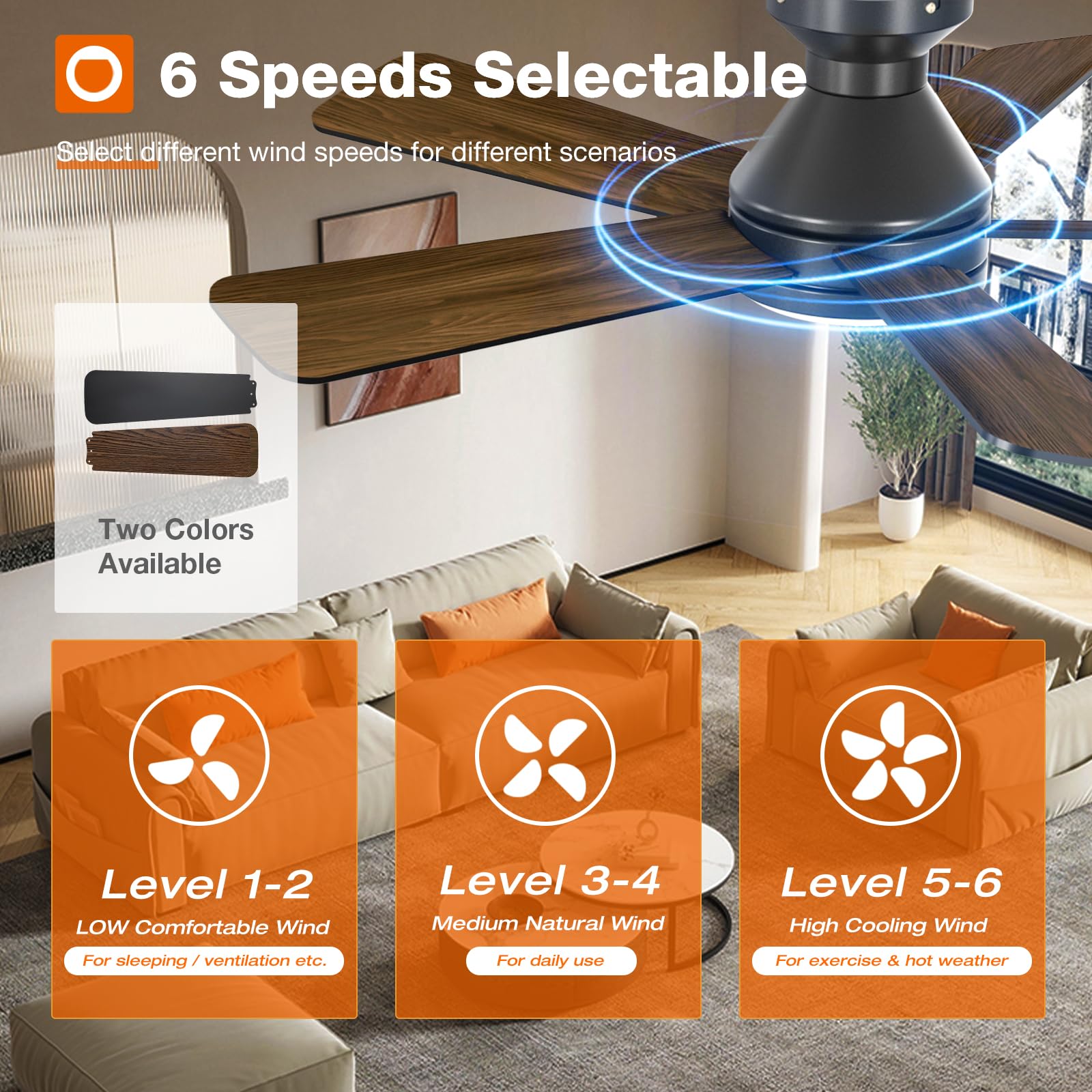 addlon Ceiling Fans with Lights, 42 Inch Low Profile Ceiling Fan with Light and Remote Control, Flush Mount, Reversible, 3CCT, Dimmable, Quiet, Black Small Ceiling Fan for Bedroom Indoor/Outdoor Use 🍁 All In One Marketplace Canada