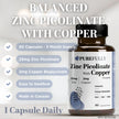 PUREFULLY Zinc Picolinate 25mg with Copper 2mg Capsules - Multi-Mineral Zinc with Copper Supplement for Immune Support - Vegan, Gluten Free (90 capsules) 🍁 All In One Marketplace Canada