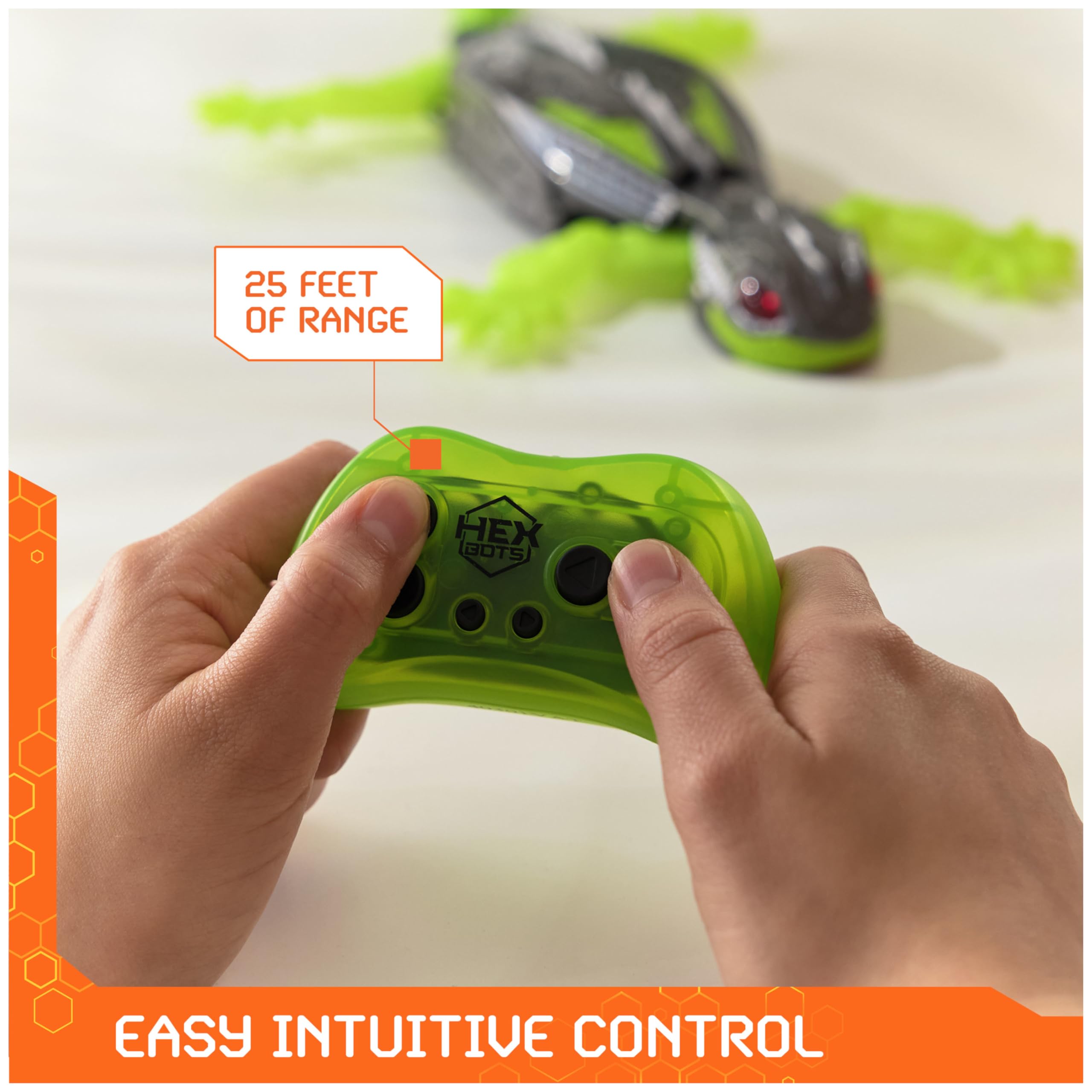 HEX Bots Wall Crawler Gecko with Official Wall Climber Technology, Rechargeable Remote Control Robot Kids Toys, Prank Toys for Boys & Girls Ages 4 & Up 🍁 All In One Marketplace Canada
