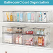 Vtopmart 4 Pack Large Stackable Storage Drawers,Clear Acrylic Drawer Organizers with Handles, Easily Assemble for Bathroom,Kitchen Undersink,Cabinet,Closet,Makeup,Pantry Organization and Storage 🍁 All In One Marketplace Canada