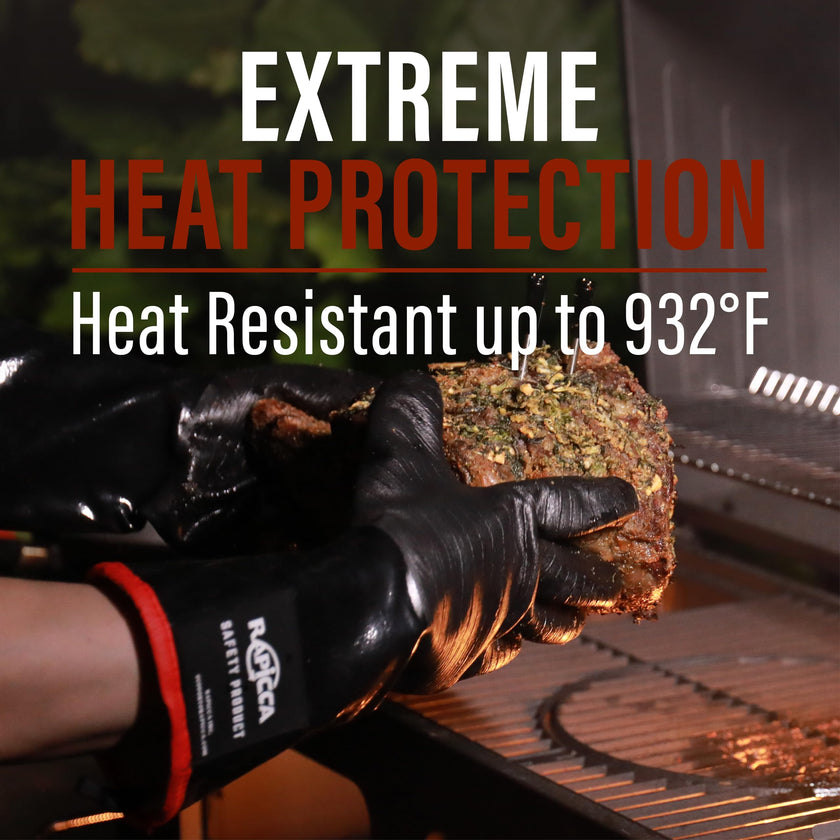 RAPICCA BBQ Grill Gloves, 932°F Heat Resistant Neoprene, 14 in XL 🍁 All In One Marketplace Canada