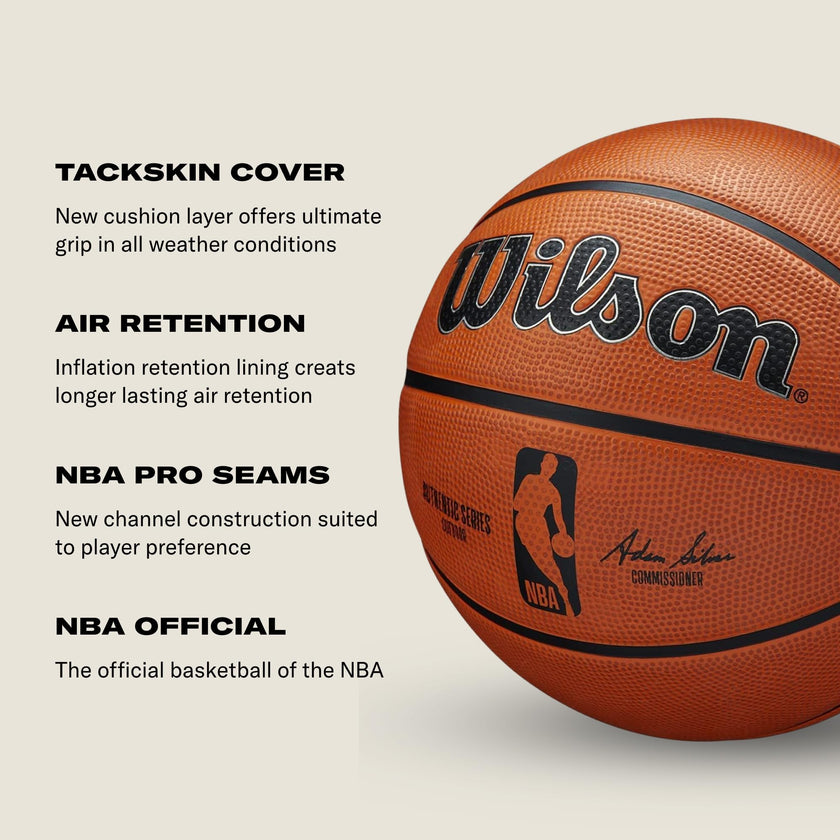 WILSON NBA Authentic Outdoor Basketball - Size 7-29.5