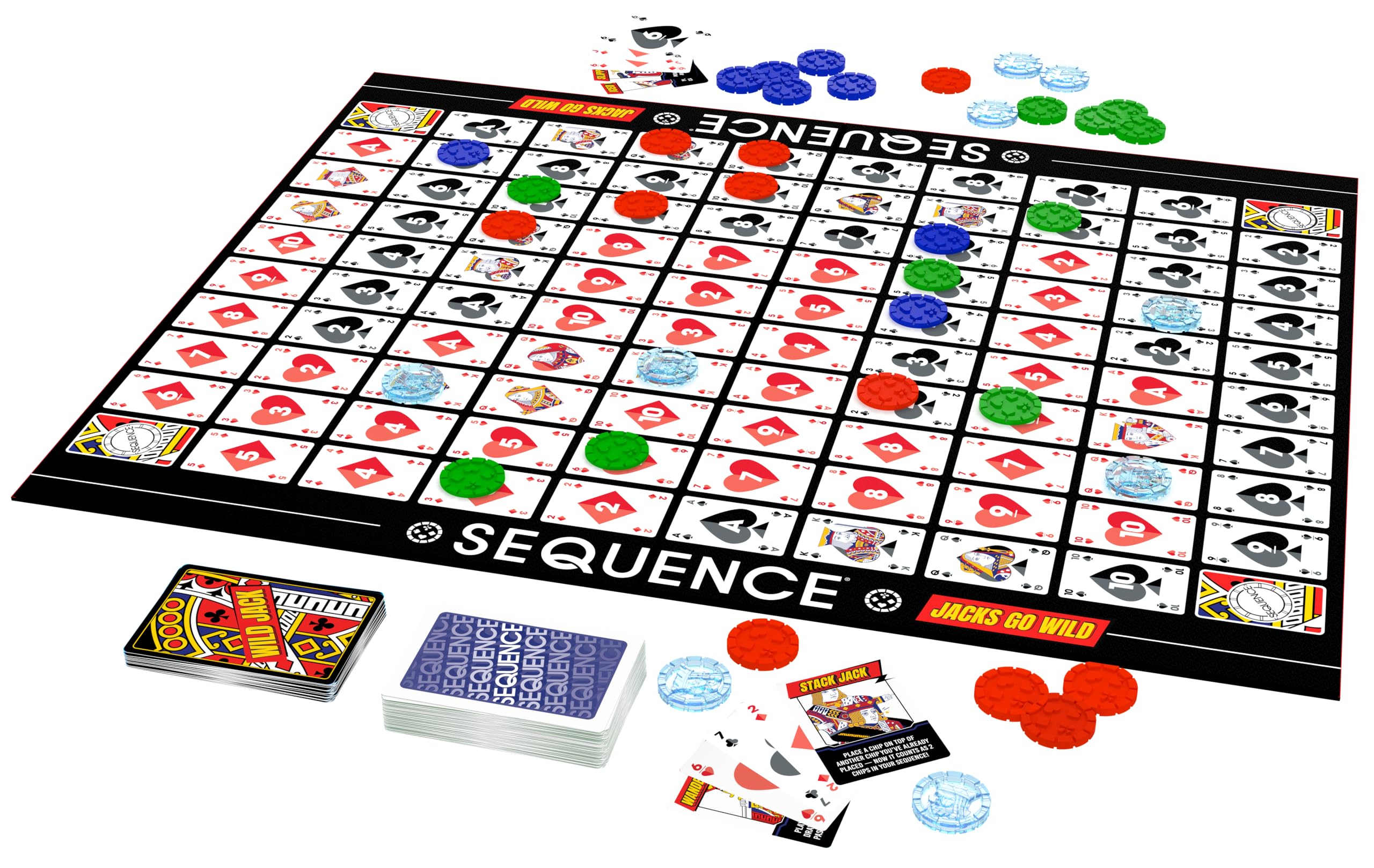 Goliath Sequence Jacks Go Wild! | Strategy Board Game Includes Additional Wild Jacks Cards | 2-12 Players, Ages 7+ 🍁 All In One Marketplace Canada