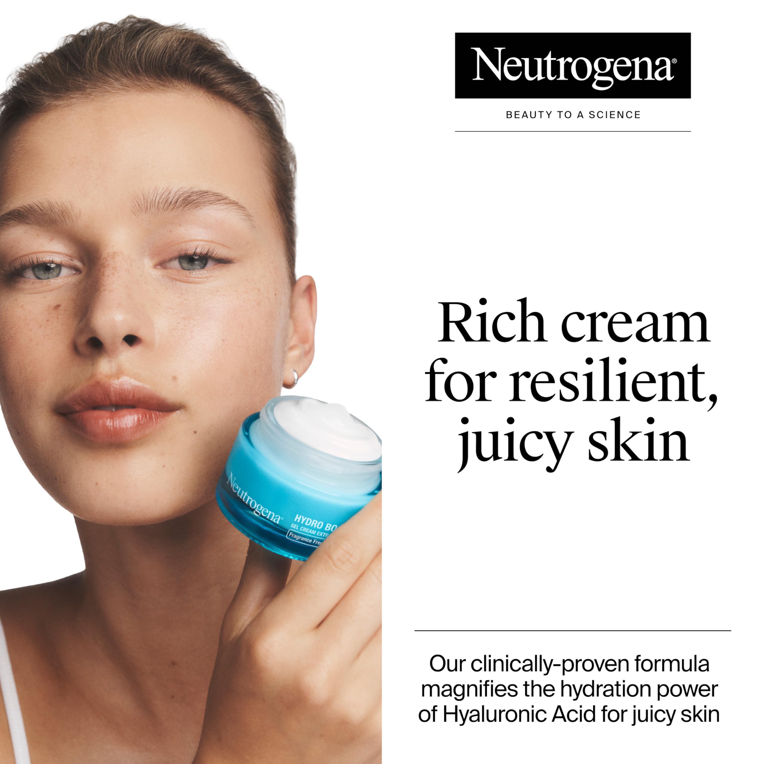 Neutrogena Fragrance Free Hydro Boost Gel Cream for Extra Dry Skin, Hyaluronic Acid Face Moisturizer for Extra-Dry Skin, Sensitive & Acne-Prone Skin Provides Long Lasting Hydration, Non-Comedogenic, 50ml 🍁 All In One Marketplace Canada