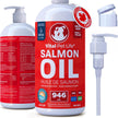 Salmon Oil for Dogs 946 mL - Healthy Skin & Coat, Fish Oil, Omega 3 EPA DHA, Liquid Food Supplement for Pets, All Natural, Supports Joint & Bone Health, Natural Allergy & Inflammation Defense 🍁 All In One Marketplace Canada