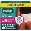 Depend Fresh Protection Adult Incontinence Underwear for Women (Formerly Depend Fit-Flex), Disposable, Maximum, Large, Blush, 40 Count 🍁 All In One Marketplace Canada