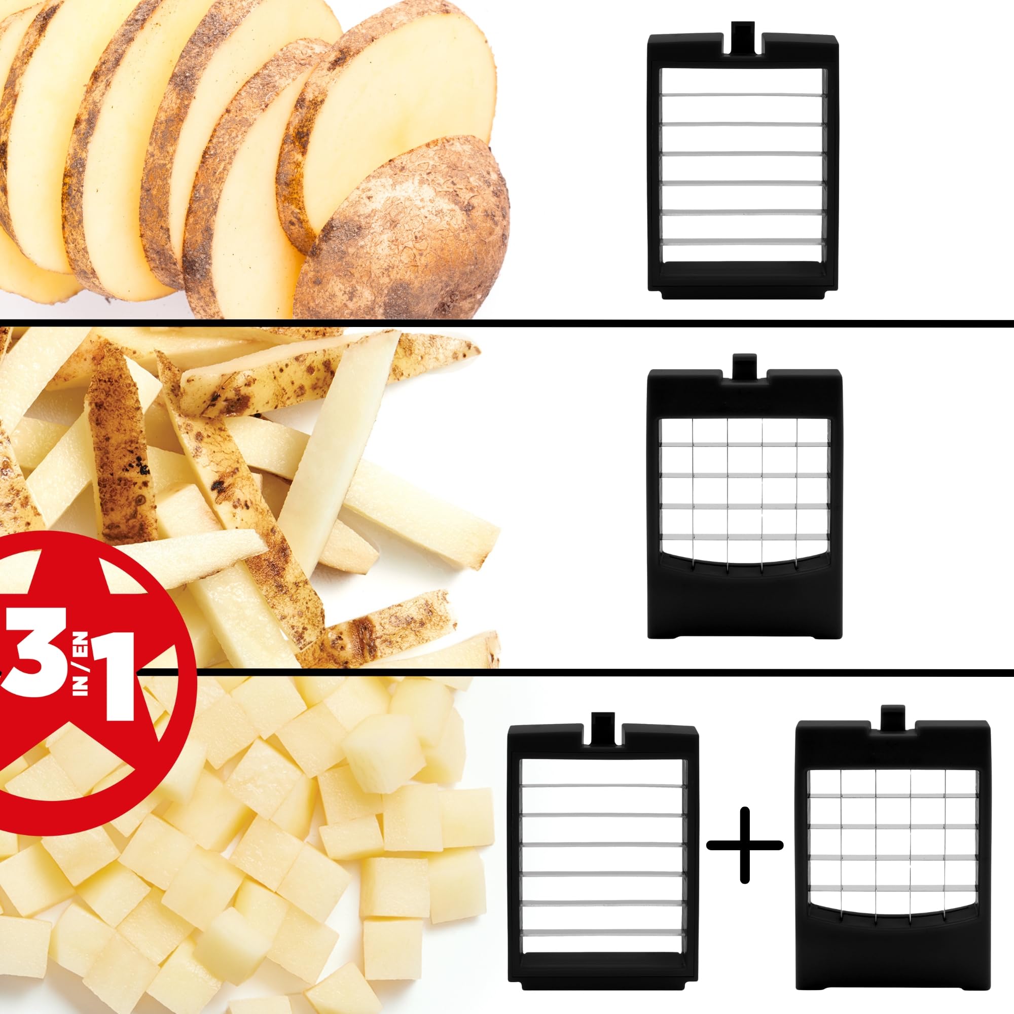Starfrit Pro Fry Cutter & Cuber, 3-in-1 Potato & Vegetable Cutter 🍁 All In One Marketplace Canada