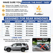 EcoNour Baby Car Window Shades for Side Windows (Pack of 2) | Sun Shade for Car Heat and UV Protection | Mosquito Net Baby Car Sun Shade | Rear Side Window Sunshade for Car (Large 38