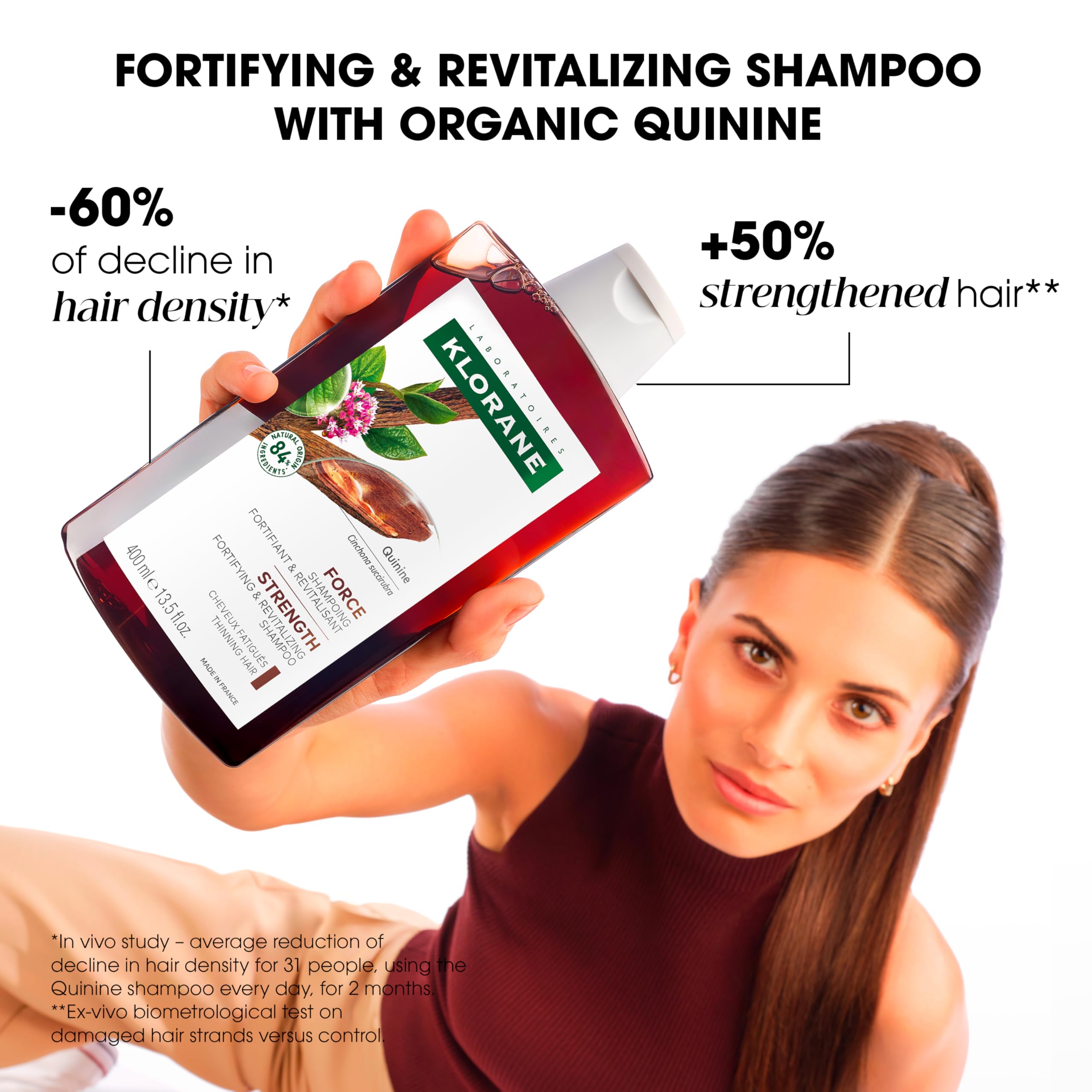 Klorane quinine fortifying shampoo for thin, tired hair, 400ml 🍁 All In One Marketplace Canada