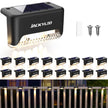Solar Deck Lights Outdoor 16 Pack, JACKYLED Solar Step Lights Outdoor Waterproof LED Solar Powered Stair Lights for Patio Deck Porch Step Fence Railing Wall Garden Pool Yard 🍁 All In One Marketplace Canada