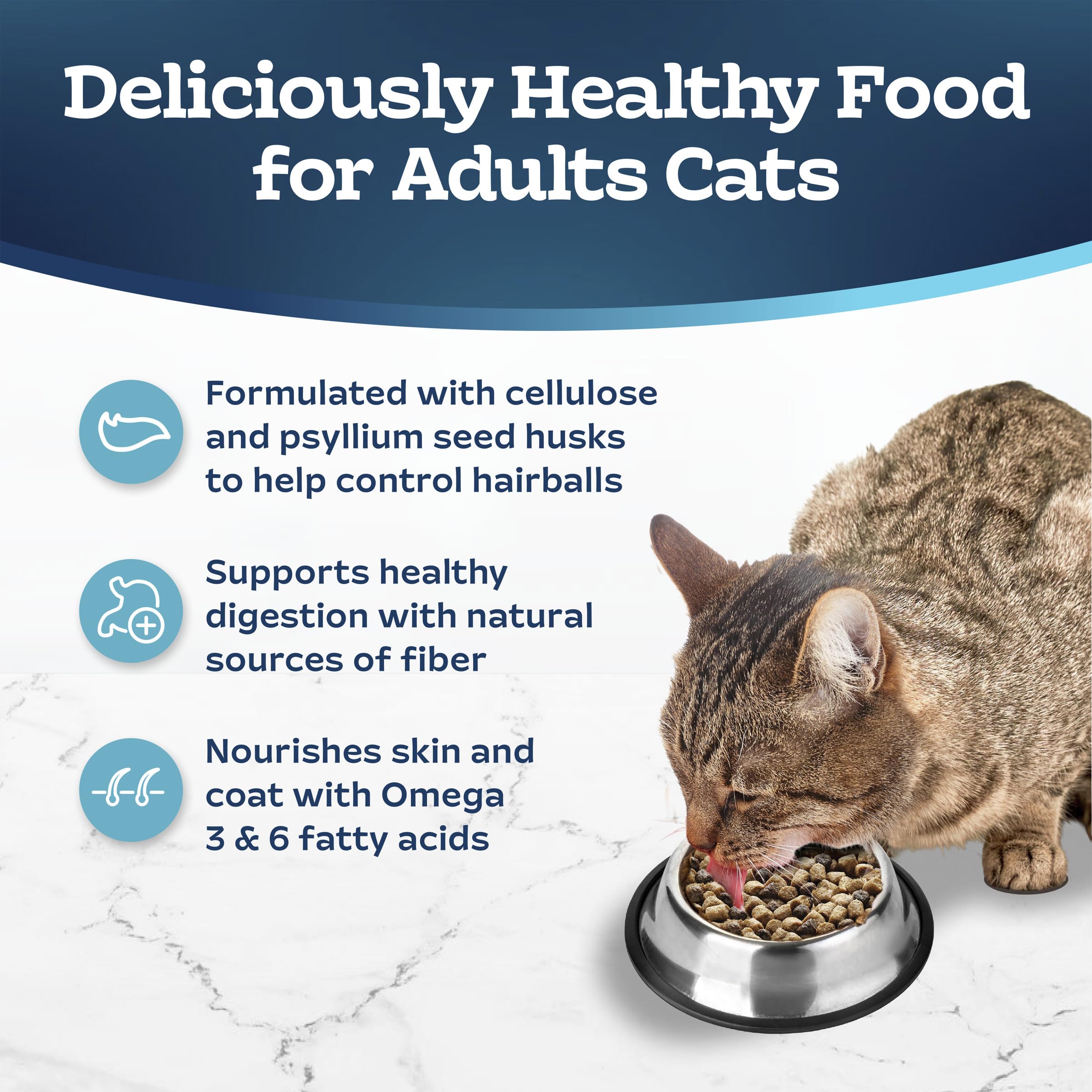Blue Buffalo Tastefuls Chicken & Brown Rice Recipe Adult Dry Cat Food Hairball Control, Real Chicken First, Deliciously Healthy Natural Cat Food, Supports Digestive Care and Coat Health, 3.1kg Bag 🍁 All In One Marketplace Canada