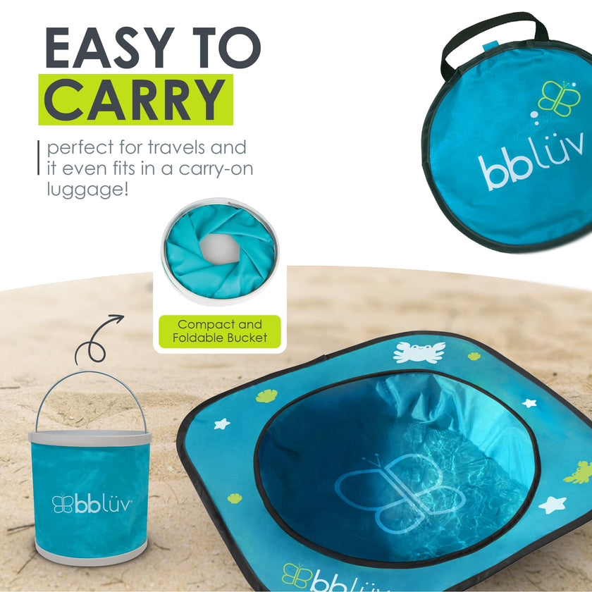 bblüv Arenä Pop-Up Beach Pool for Infants - Easy Clean - Waterproof Material- Instant Setup - Compact Foldable Bucket - Safe Cooling Space - Anchors for Stability - Ultimate Summer Fun for Your Baby 🍁 All In One Marketplace Canada
