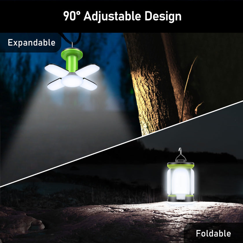 Blukar Camping Lantern Rechargeable, Camping Lights Lamp-7 Light Modes,60 LED Ultra Bright LED Tent Light,Long Battery Life for Outdoor for Camping, Emergency, Fishing, Hiking etc (White Light) 🍁 All In One Marketplace Canada