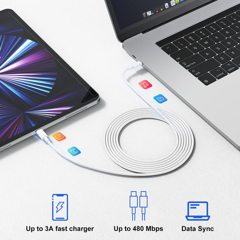 USB C Charger for iPhone 17 16 15,10FT USB C Cable and USB C Fast Charger Blcok for iPhone 17 16 Pro Max/17Air/17E/16E/16 Plus, iPhone 17 16 Fast Charging Cable iPad Pro 12.9/11 in,iPad -White 🍁 All In One Marketplace Canada