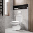 Soft Close Commercial Toilet Seat – 17 Round, Thickened White PP, Quiet Lid, Easy Install & Clean, Never Loosen, Restroom Grade, Fits Most Standard Toilets – Size: 17/19