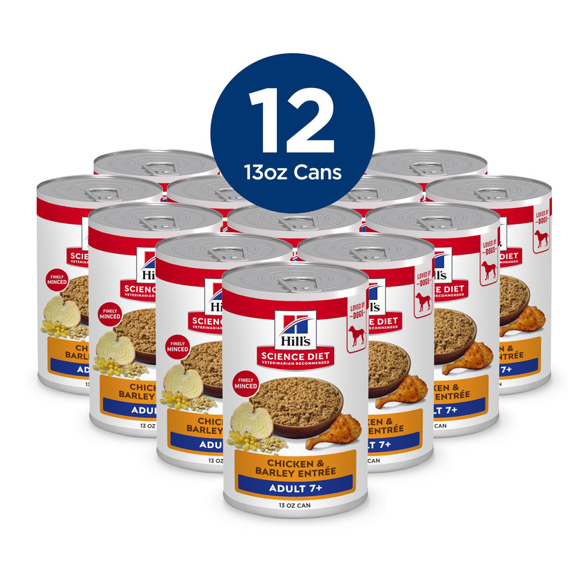 Hill's Science Diet Senior 7+ Canned Dog Food, Chicken & Barley Entrée 12 x 370 g Can 🍁 All In One Marketplace Canada