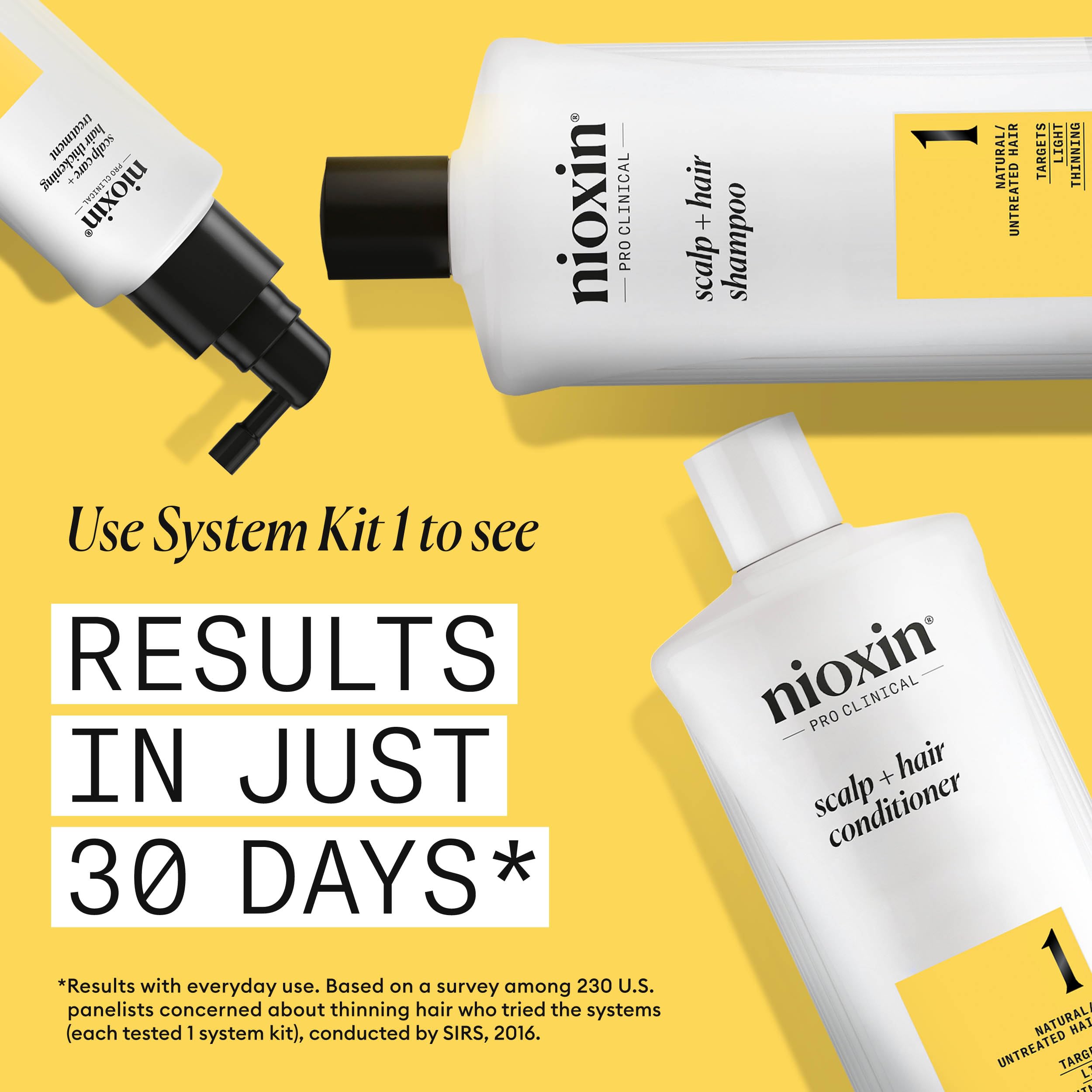 Nioxin System 1 Scalp + Hair Thickening Shampoo | For Natural Hair with Light Thinning | Strengthen Against Breakage with Niacinamide & Biotin | 16.9 Fl Oz 🍁 All In One Marketplace Canada