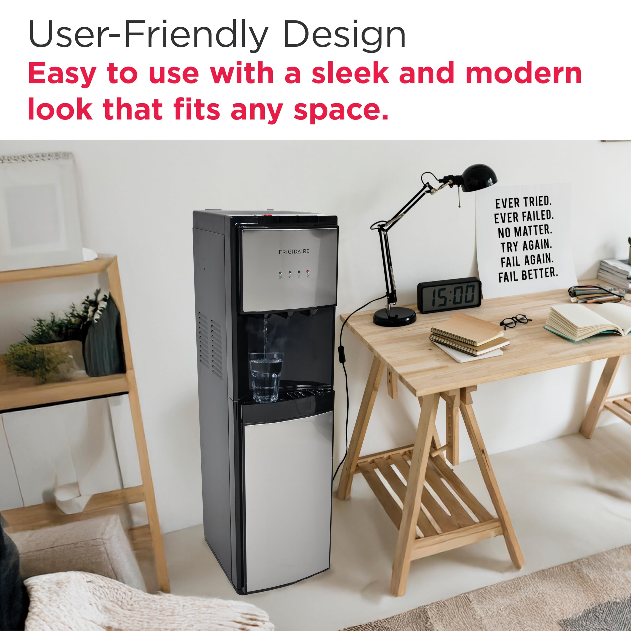 Frigidaire, 5 Gallon Bottom Loading Hot and Cold Water Dispenser, Stainless Steel 🍁 All In One Marketplace Canada