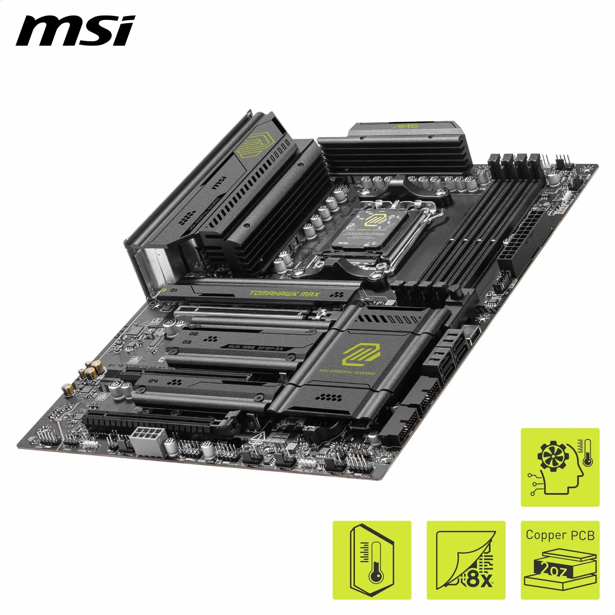 MSI MAG B850 Tomahawk MAX WiFi Gaming Motherboard (AMD Ryzen 9000/8000/7000 Series Processors, AM5, DDR5, PCIe 4.0, M.2, SATA 6Gb/s, USB 3.2 Gen 2, HDMI/DP, Wi-Fi 7, Bluetooth 5.3, 2.5Gbps LAN, ATX) 🍁 All In One Marketplace Canada