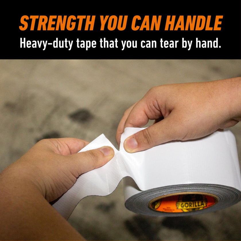 Gorilla Tough & Wide Utility Tape, Duct Tape, 2.8 in x 25 yd, White 🍁 All In One Marketplace Canada