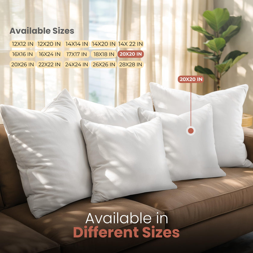 Utopia Bedding Throw Pillows Insert (Pack of 2, White) - 20 x 20 Inches Bed and Couch Pillows - Indoor Decorative Pillow 🍁 All In One Marketplace Canada