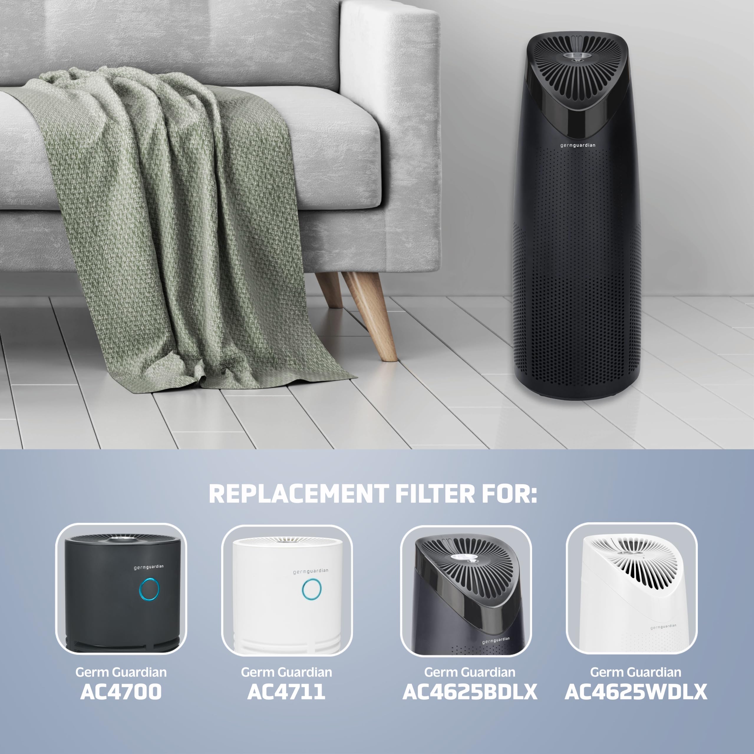 Guardian Technologies Germ Guardian FLT4700 True HEPA Genuine Air Purifier Replacement Filter, 1 Count 🍁 All In One Marketplace Canada