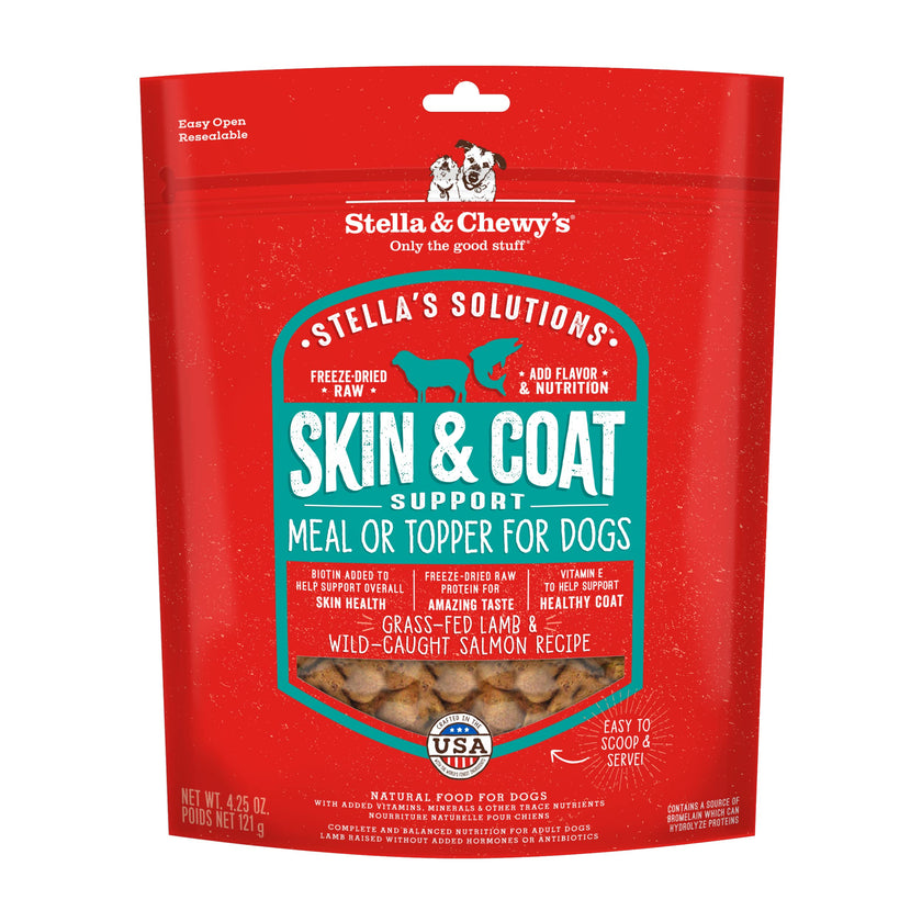 Stella & Chewy's Stella's Solutions Skin & Coat Support Grass-Fed Lamb & Wild-Caught Salmon Dinner Morsels Freeze-Dried Raw Dog Food, 120g 🍁 All In One Marketplace Canada