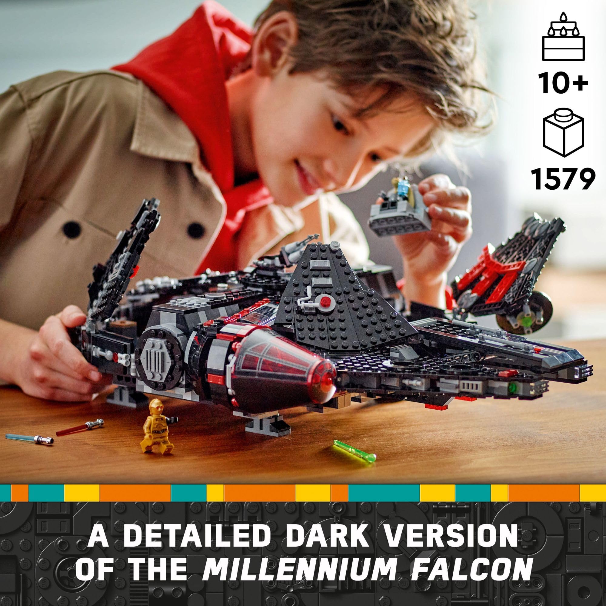 LEGO Star Wars The Dark Falcon Buildable Starship, Star Wars Toy Vehicle Set for Boys and Girls, Collectible Millenium Falcon Toy with 6 Star Wars Minifigures, Birthday Gift for Kids or Any Fan, 75389 🍁 All In One Marketplace Canada