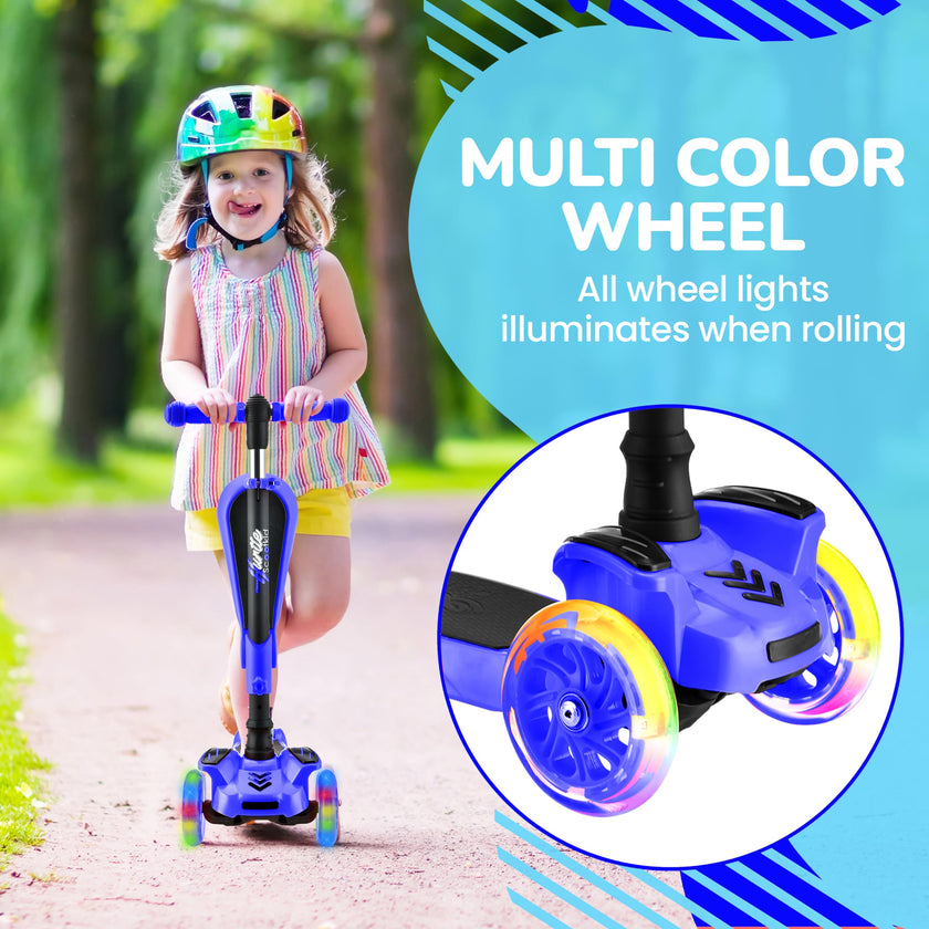Hurtle - 3 Wheel Foldable Kick Scooter for Kids & Toddlers (Blue CA) 🍁 All In One Marketplace Canada