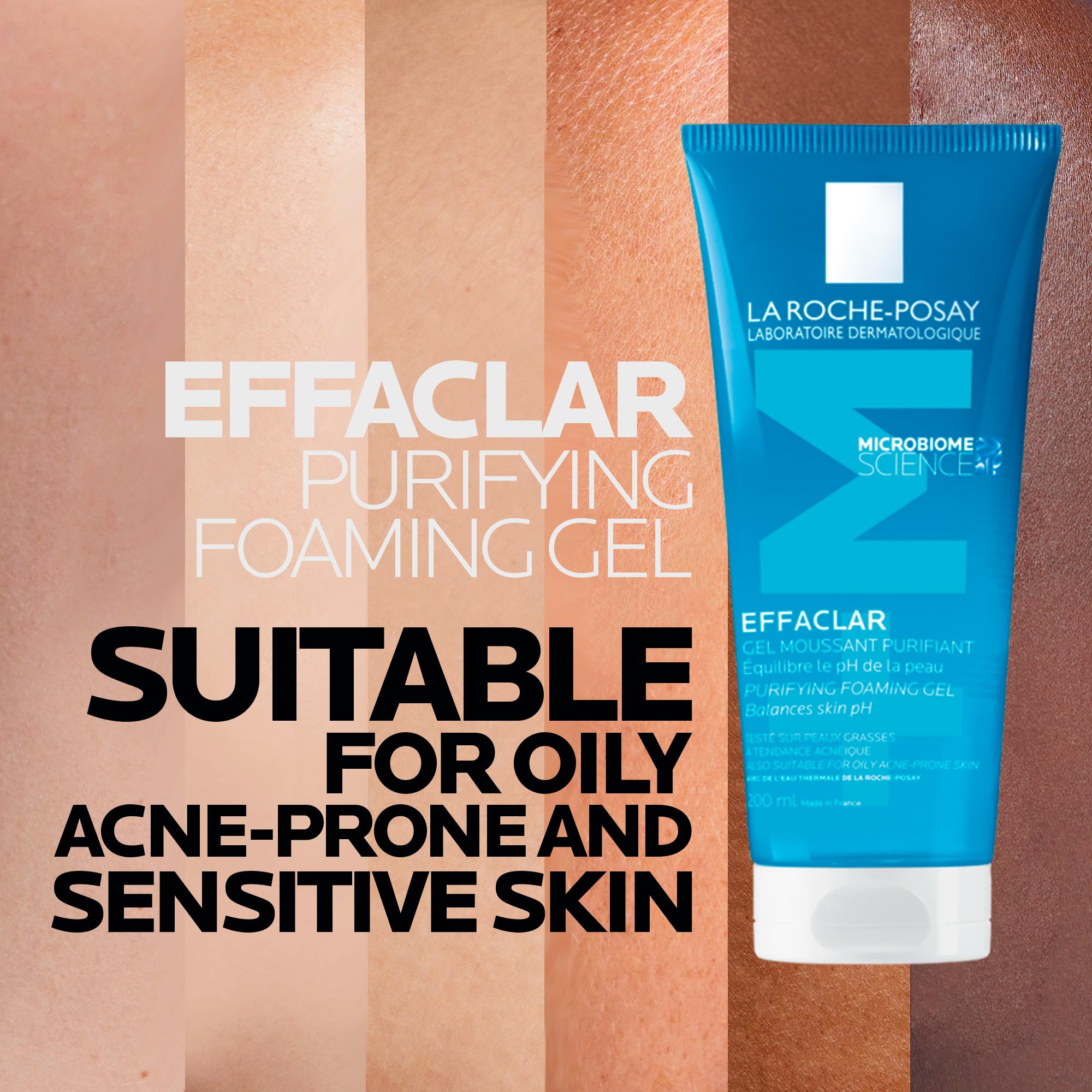 La Roche-Posay Face Wash Gel Cleanser, Effaclar Gentle Purifying Foaming Gel for Oily and Sensitive Acne-Prone Skin. Alcohol-free, Soap-Free, Paraben-free, Non-Comedogenic. 200mL 🍁 All In One Marketplace Canada