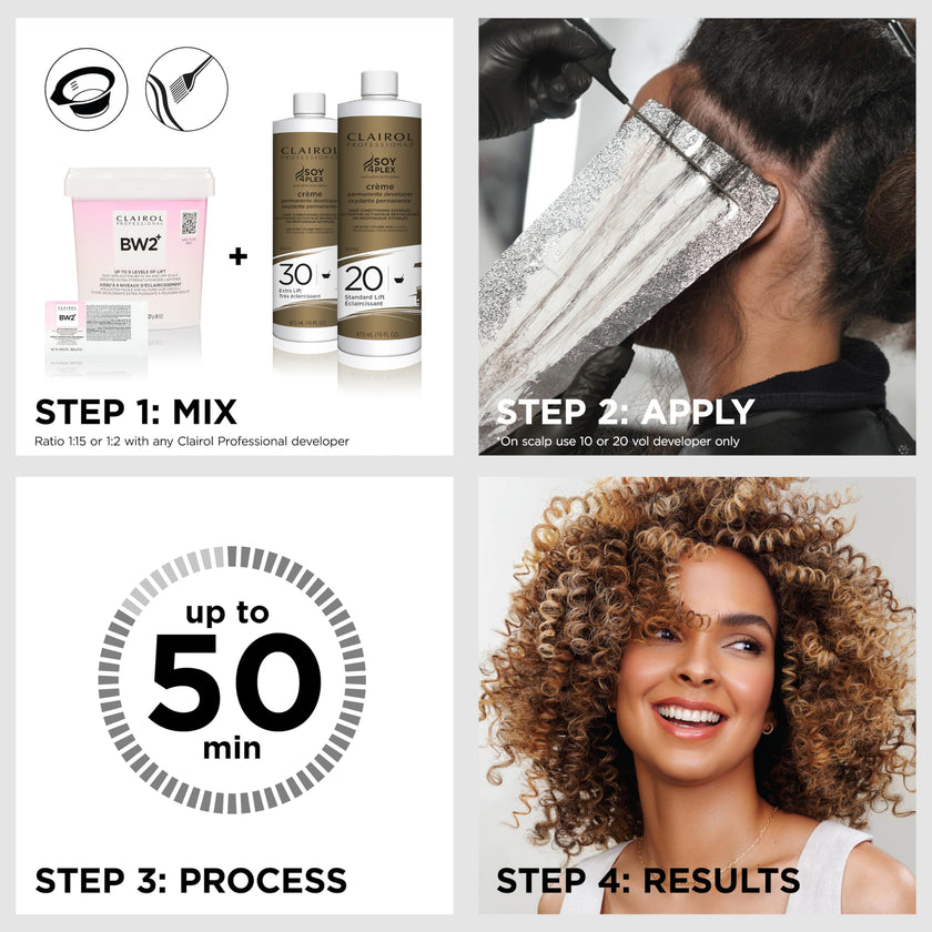Clairol Professional BW2+ Dedusted Extra Strength Powder Lightener for Hair Highlights, 8 oz | 227 g 🍁 All In One Marketplace Canada