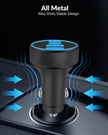iPhone 17 16 15 Car Charger Fast Charging, 90W 4-Port USB C Fast Car Charger Cigarette Lighter Adapter with 240W 3FT USB-C Cable for iPhone 17/Air/17 Pro/17e/16/15 Pro Max/Plus/16e, iPad, Android 🍁 All In One Marketplace Canada