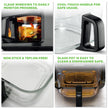 Nutrichef 5.8 Quart Air Fryer | 8-1 Preset Cook Modes | Transparent Fry Bowl for Best Cooking Results | Cook Shrimp, Steak, Fries, Wings, Chicken & More | Precise Temperature Control & Time | Black 🍁 All In One Marketplace Canada