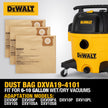 3 Pack DEWALT Dust Bag DXVA19-4101, for 6-10 Gallon Wet/Dry Vacuum, DEWALT Vacuum Bags, Compatible with DXV06P DXV09P DXV09PA DXV10P DXV10PL DXV10S DXV10SA DXV10SB 🍁 All In One Marketplace Canada
