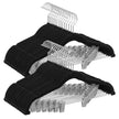 SONGMICS 30-Pack Pants Hangers, 42.5 cm Long Velvet Trousers Hangers with Adjustable Clips, Heavy-Duty, Non-Slip, Space-Saving for Pants, Skirts, Coats, Dresses, Tank Tops, Black UCRF12B30 🍁 All In One Marketplace Canada
