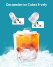 EUHOMY Countertop Ice Maker, 26.5 lbs/24H Portable Ice Machine with Ice Scoop & Basket, Fast 6-10 Mins Ice Making, 2 Ice Sizes, Ideal for Home, Kitchen, RV, Party 🍁 All In One Marketplace Canada